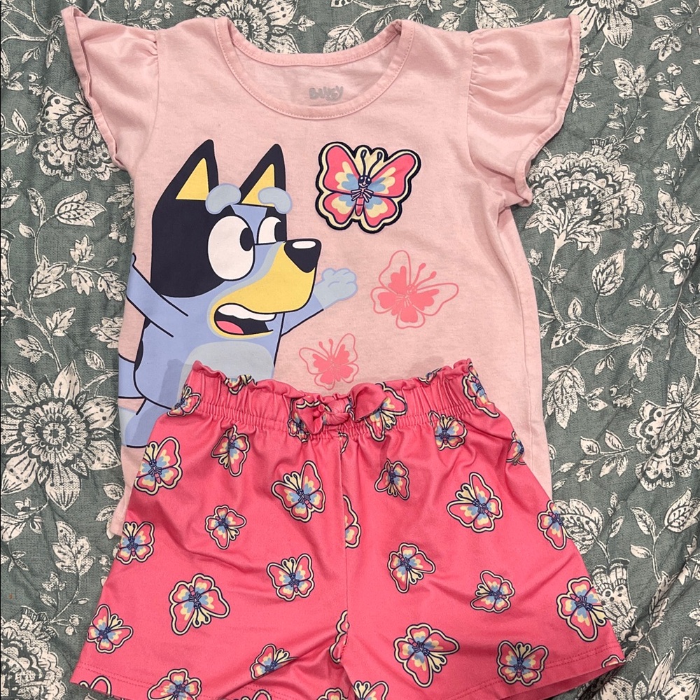 Bluey outfit- Pink Butterfly Design